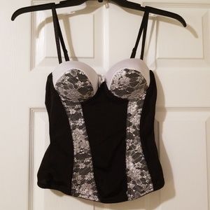 Black & White Corset Tank Top
